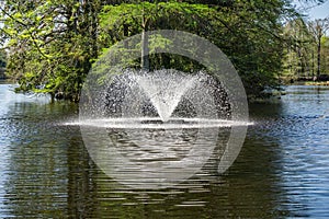 Fountain at Swan Lake Iris Gardens, Sumter, SC